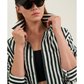 Front View Of Oversized Cotton Button-Down Shirt | dark-green
