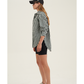 Side View Of Oversized Cotton Button-Down Shirt | dark-green