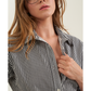 Front View Of Fitted Cotton Button-Down Shirt |  Black
