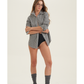 Front View Of Fitted Cotton Button-Down Shirt |  Black

