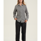 Front View Of Fitted Cotton Button-Down Shirt |  Black
