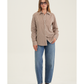 Front View Of Fitted Cotton Button-Down Shirt | Brown
