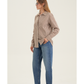 Side View Of Fitted Cotton Button-Down Shirt | Brown

