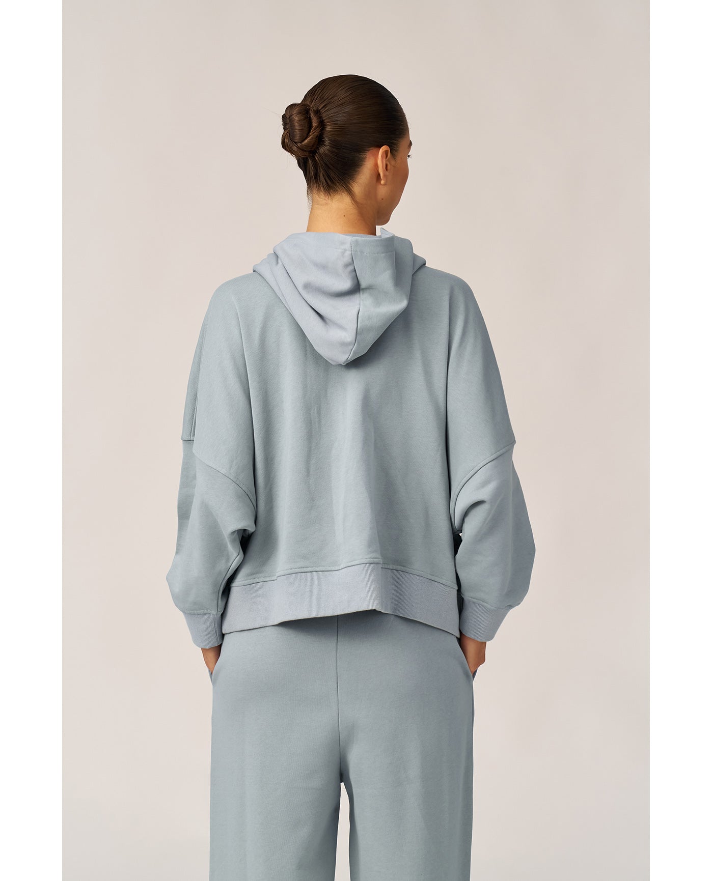 Cozy Coast Airport Hooded Sweatshirt -Light blue