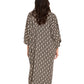 Back View Of Gottex Beach Life Midi Cover Up Kimono | GOTTEX BEACH LIFE KAREN BLACK AND BROWN