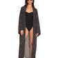 Front View Of Gottex Beach Life Maxi Cover Up Kimono | GOTTEX BEACH LIFE ISSEY BLACK