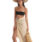 Side View Of Gottex Beach Life Cover Up Sarong Wrap Skirt | GOTTEX BEACH LIFE SMILE MUSTARD