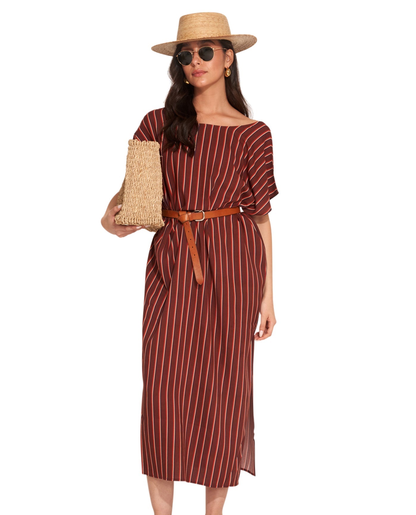 Alternate Front View Of Gottex Beach Life Open Back Cover Up Kaftan | GOTTEX BEACH LIFE TALYA MULTI