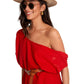 Detail Front View Of Gottex Beach Life Open Back Cover Up Kaftan | GOTTEX BEACH LIFE TALYA RED CHERRY