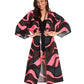 Front View Of Gottex Beach Life Midi Cover Up Kimono | GOTTEX BEACH LIFE IRIS PINK