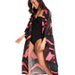Side View Of Gottex Beach Life Midi Cover Up Kimono | GOTTEX BEACH LIFE IRIS PINK