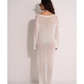 Classic Fishnet Long Sleeve Beach Dress
