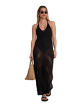 Geometric Crochet Maxi Dress Cover-Up