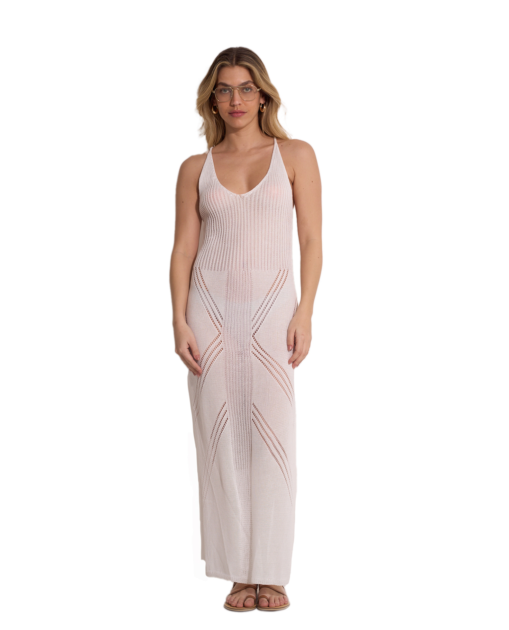 Gottex Beach Life Geometric Crochet Maxi Dress Cover-Up - Off | Size: O/S Gottex Beach Life Geometric Crochet Maxi Dress Cover-Up - Off | Size: O/S