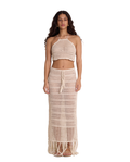 Crochet Fringe Skirt and Crop Top Set