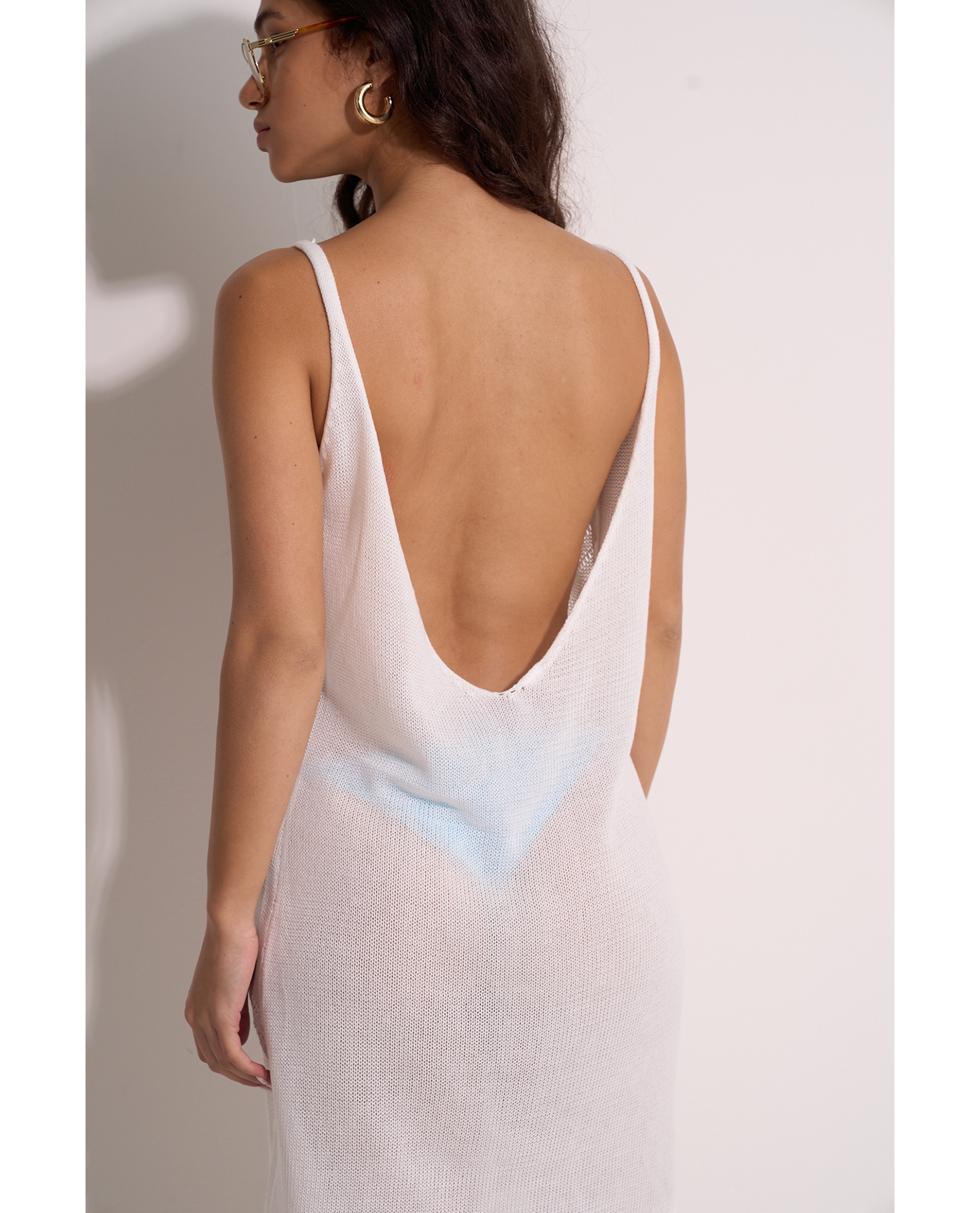 Geometric Crochet Mini Beach Dress Cover-Up