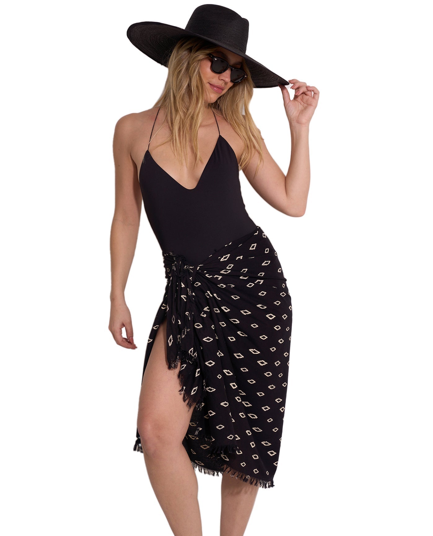 Kaia Pareo Cover-Up | kaia-black-cream