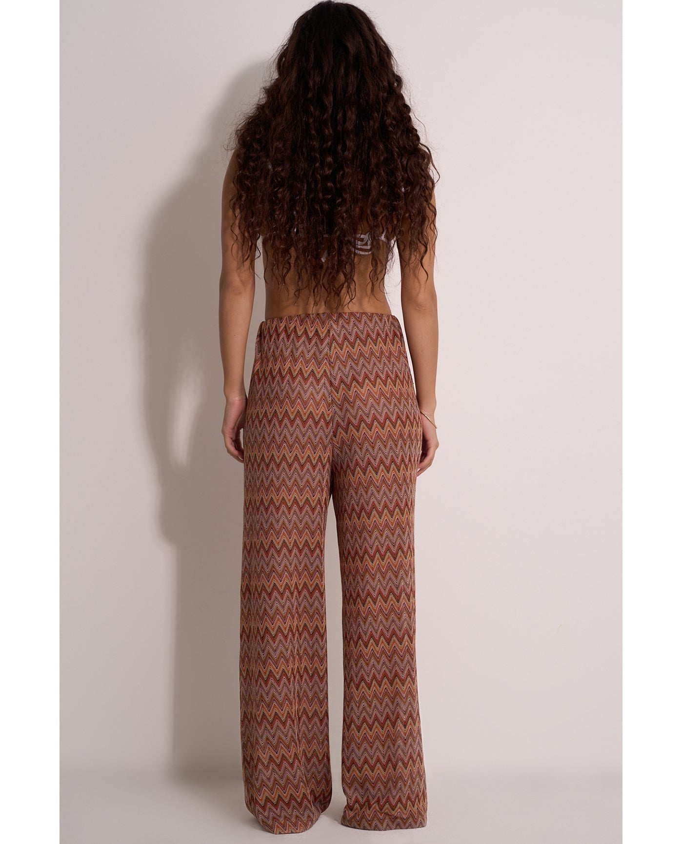 Desert Mirage High Waist Wide Leg Beach Pants | Desert-Brown