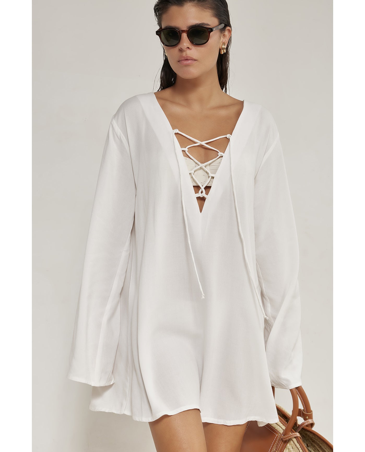 Mist & Sand Mini Dress Cover-Up