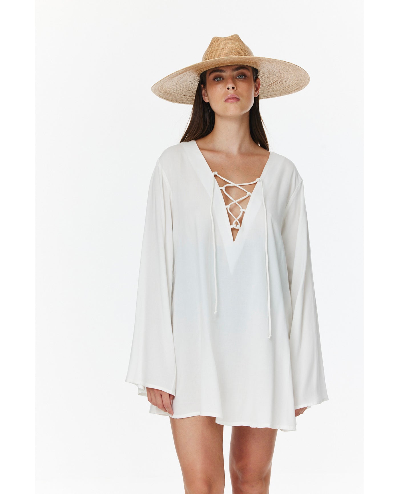 Mist & Sand Mini Dress Cover-Up | Cream