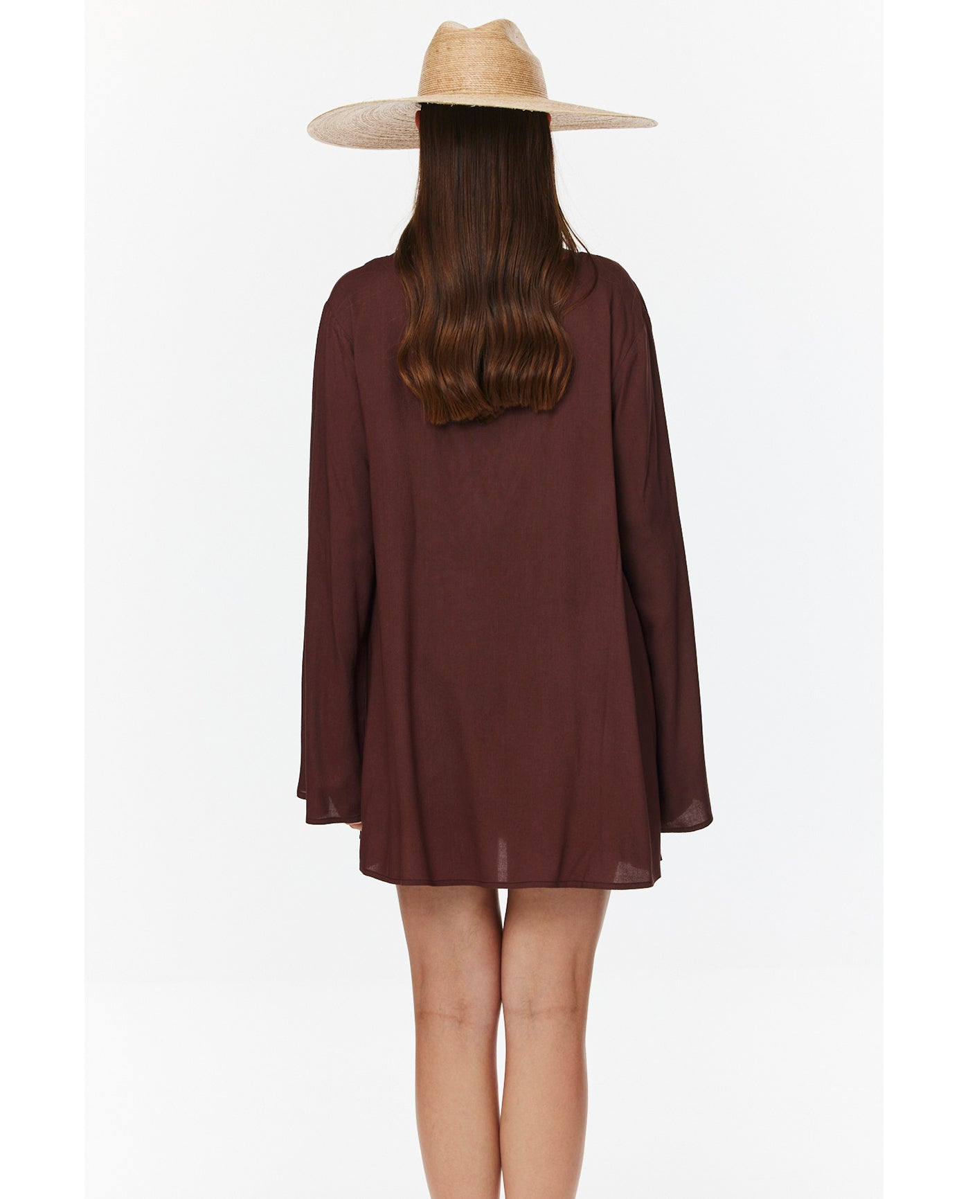 Mist & Sand Mini Dress Cover-Up | Dark-Brown