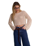 Anna Two Crochet Long Sleeve Beach Top