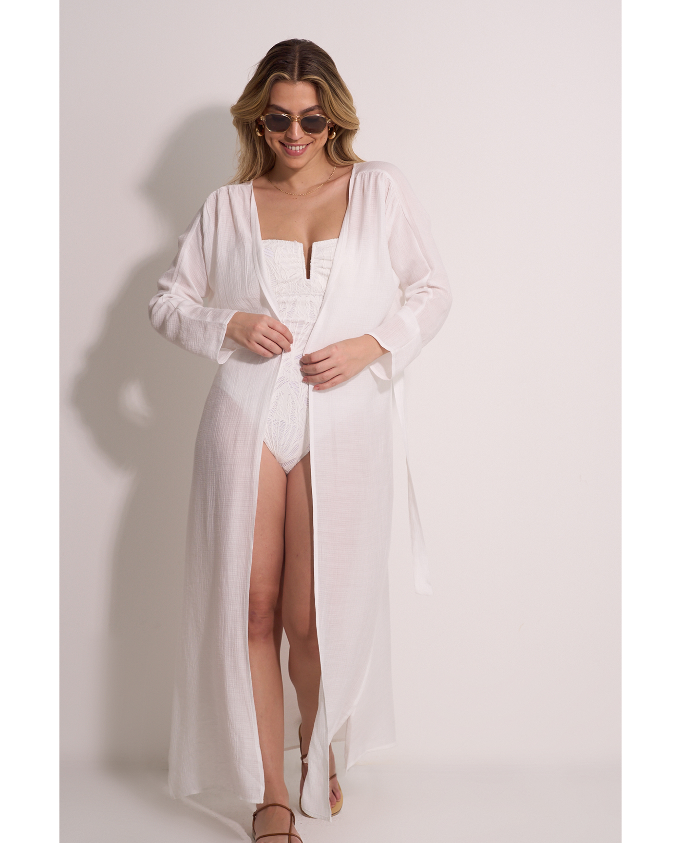 Classic Midi Cover-Up Robe