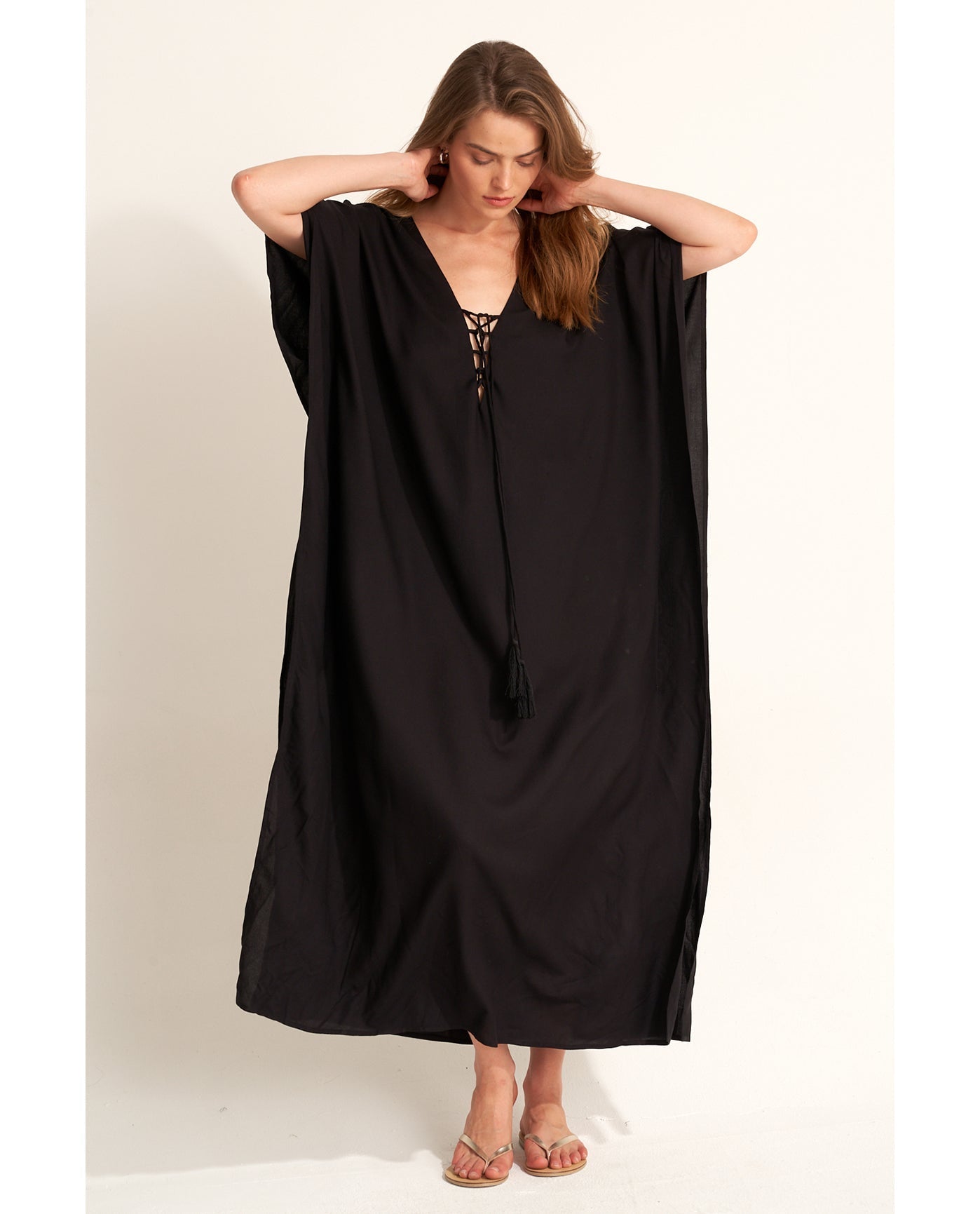 Sable Kaftan Cover-Up | Black