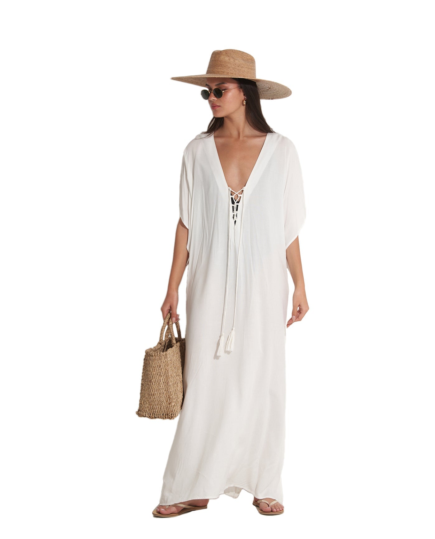 Sable Kaftan Cover-Up | Cream