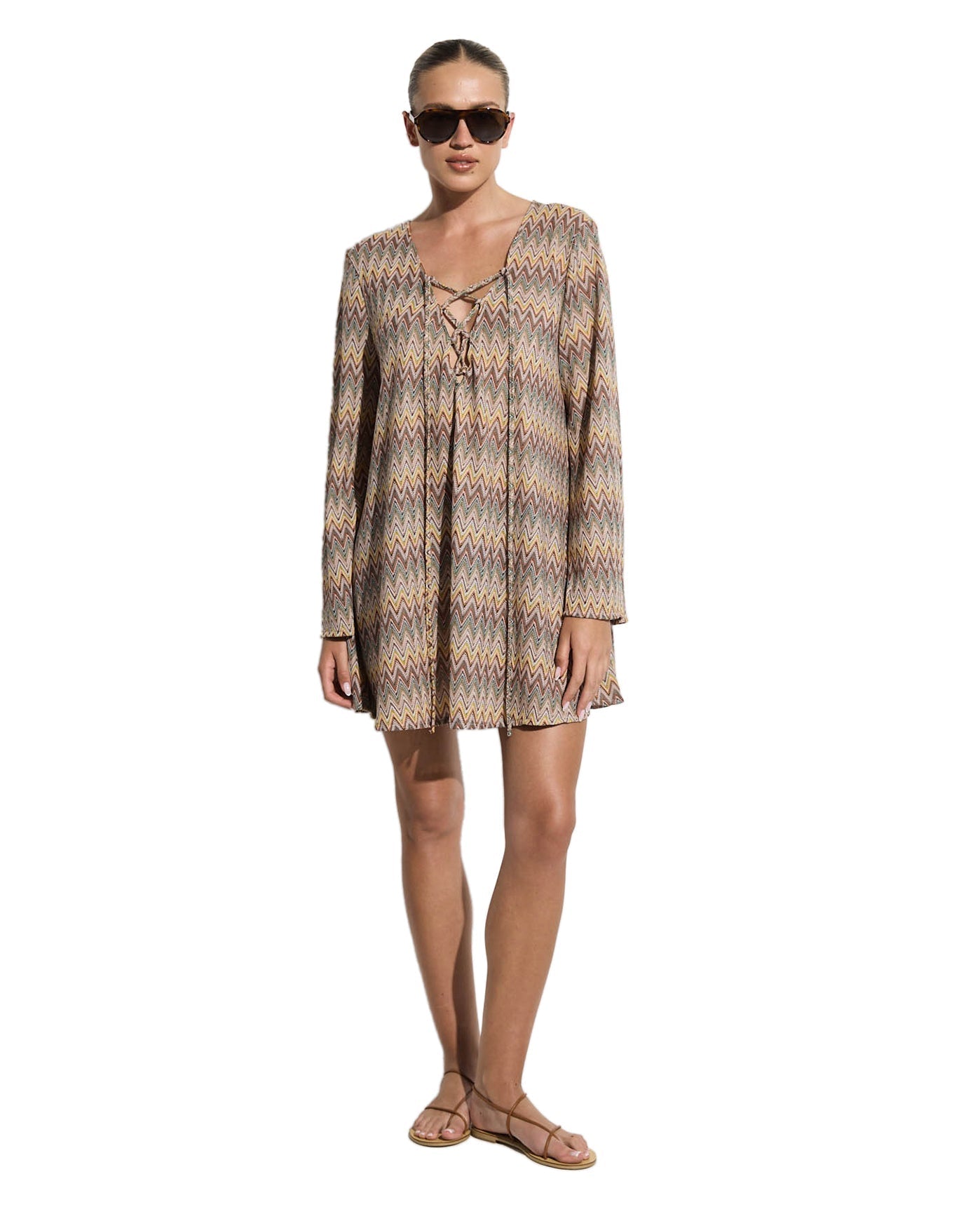 Desert Mirage Verni Mini Beach Dress | Desert-green