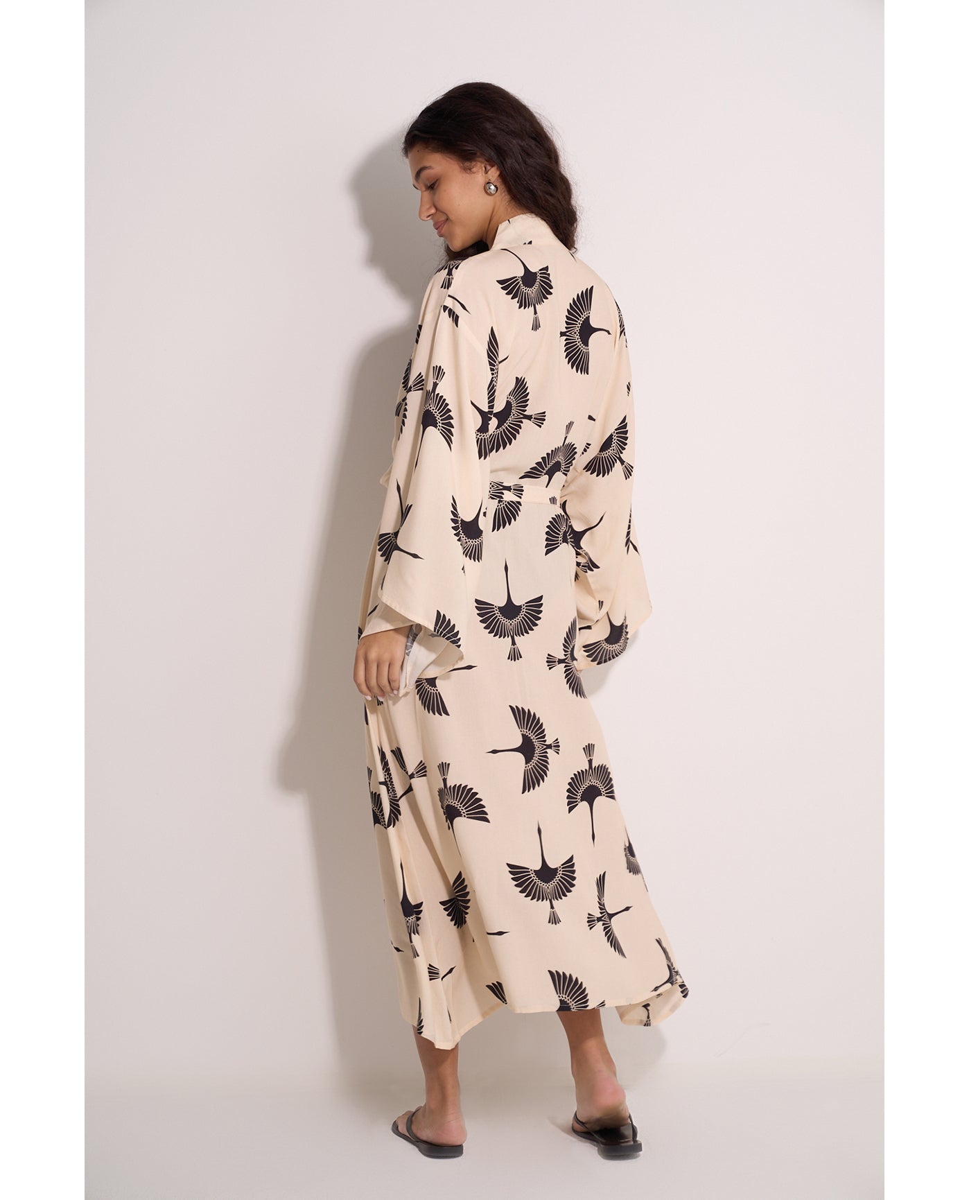 Soar & Shore Robe Cover-Up | Soar-Black-Cream
