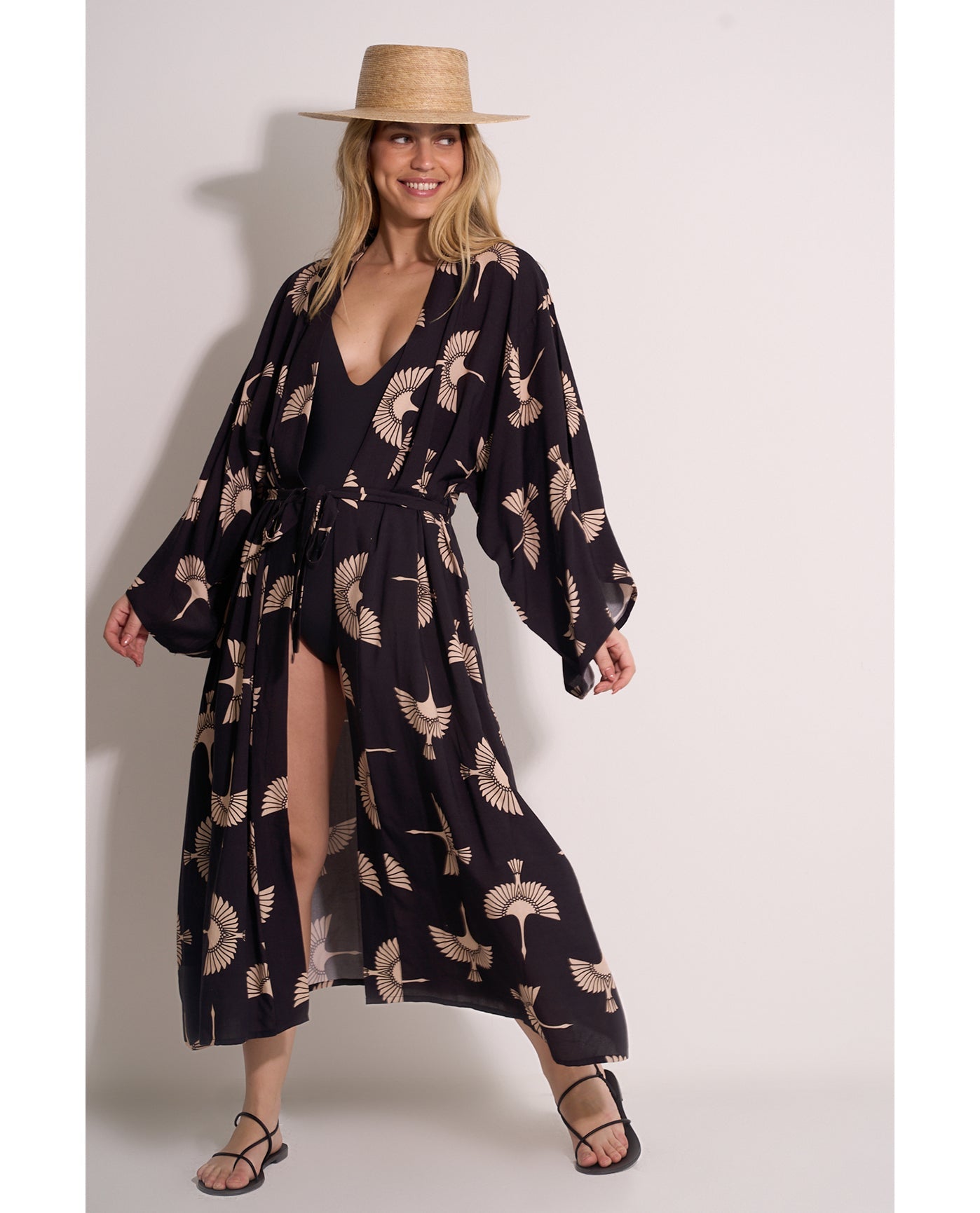 Soar & Shore Robe Cover-Up | Soar-Black-Multi