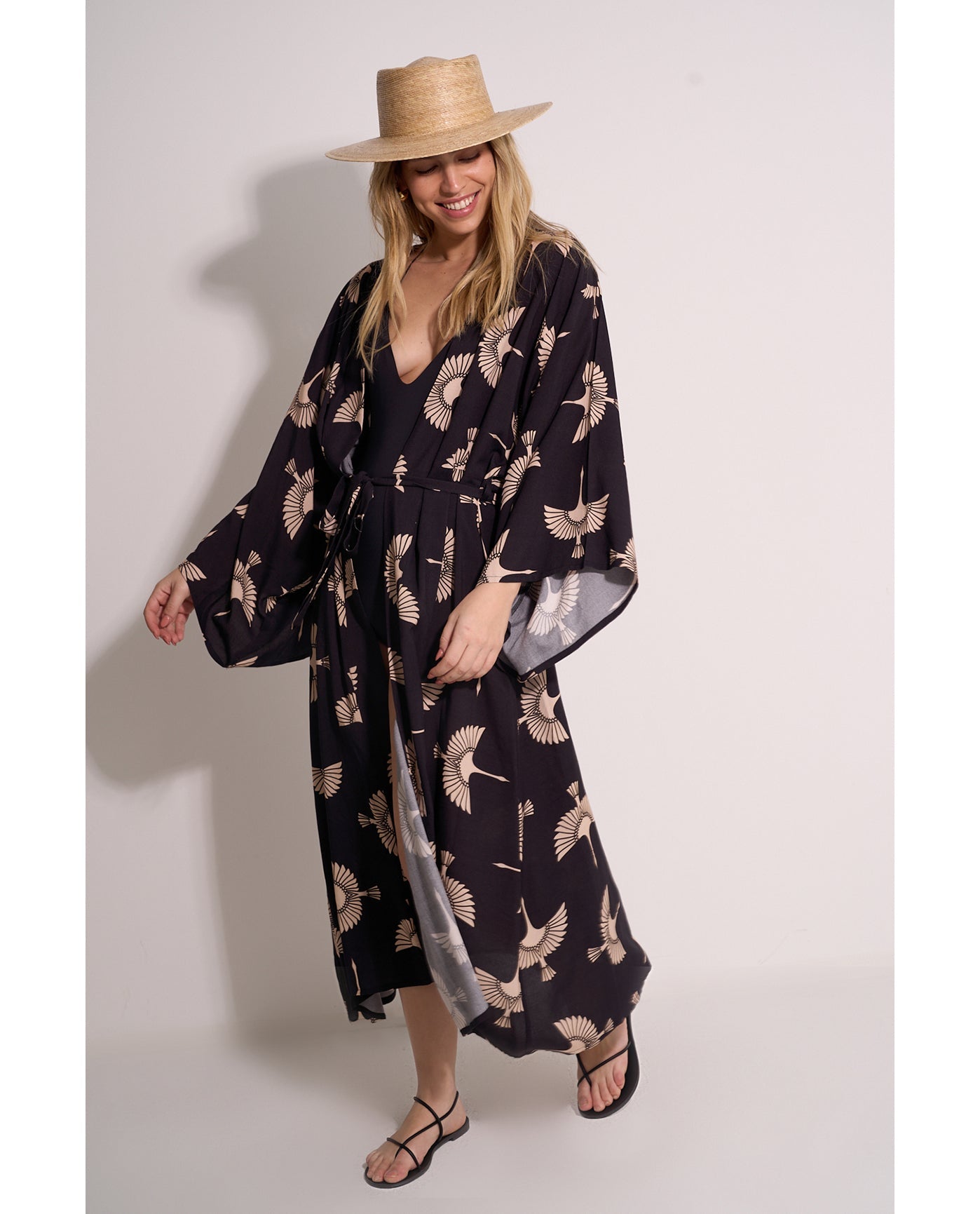 Soar & Shore Robe Cover-Up | Soar-Black-Multi