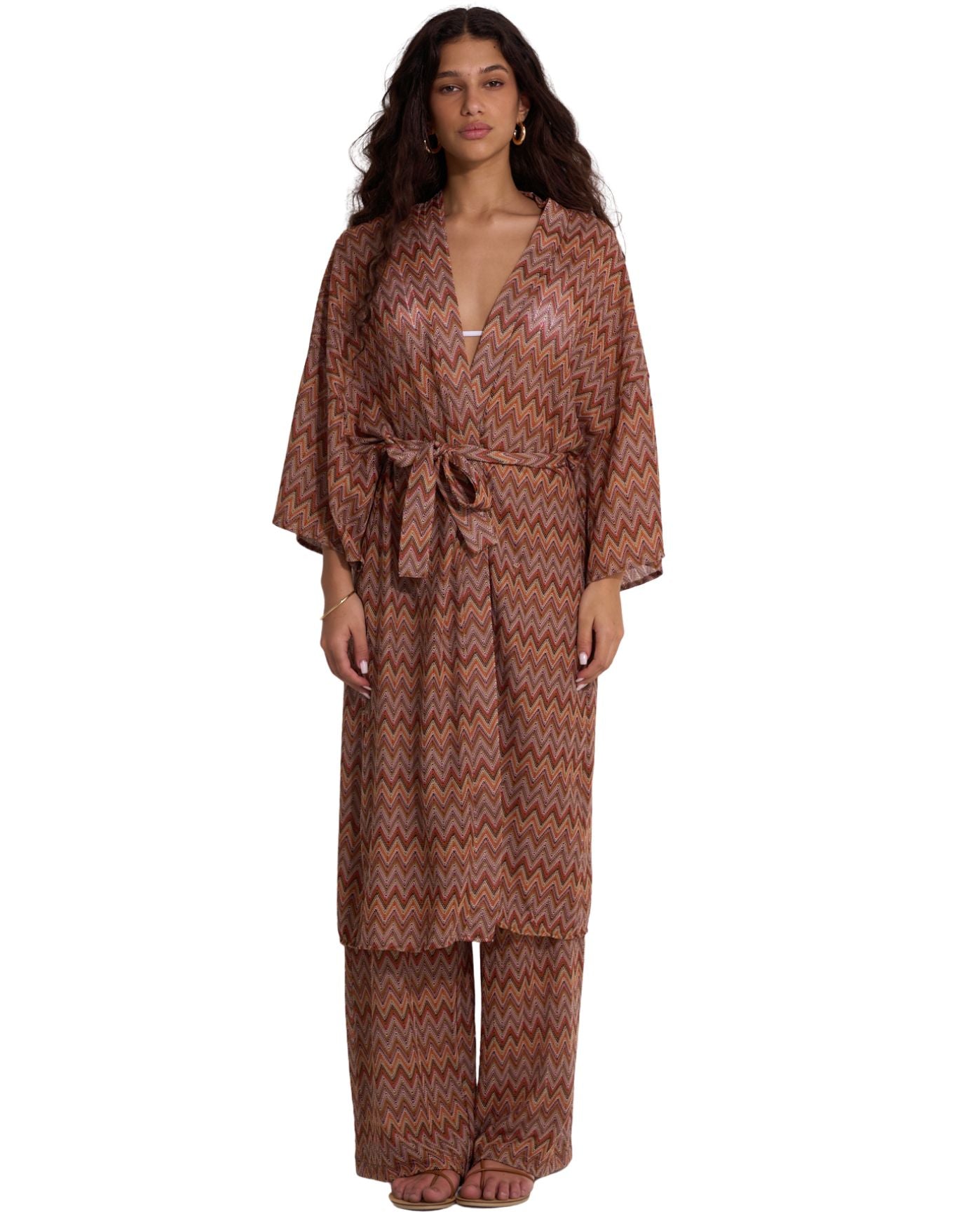Desert Mirage Beach Robe Cover-Up | Desert-Brown