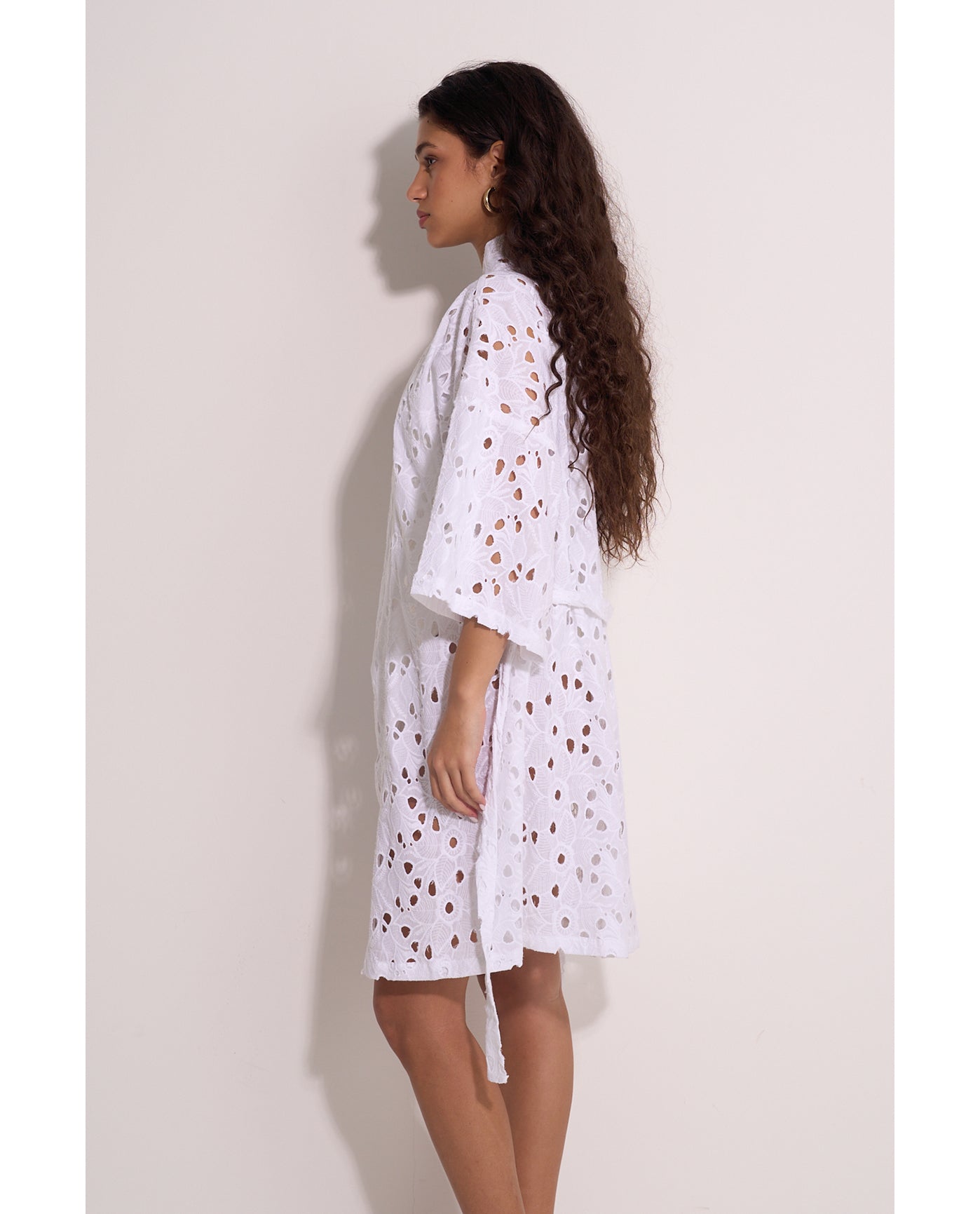 Coastal Lace Robe Cover-Up | White