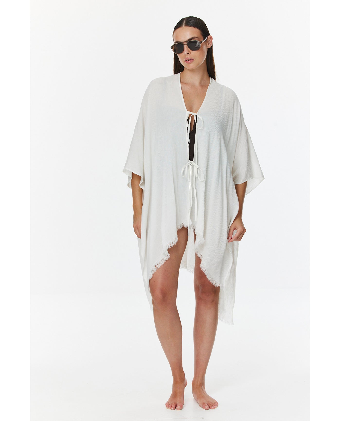 Solena Open Tie Top Cover-Up | White