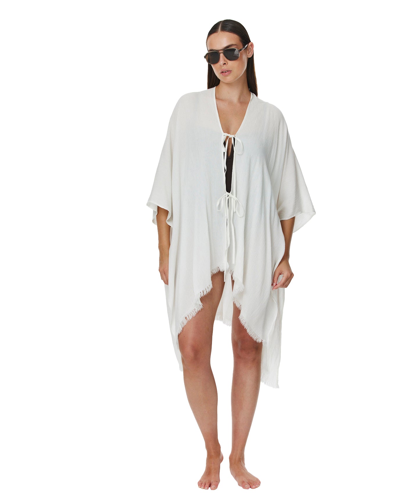 Solena Crêpe Open Tie Top Cover-Up