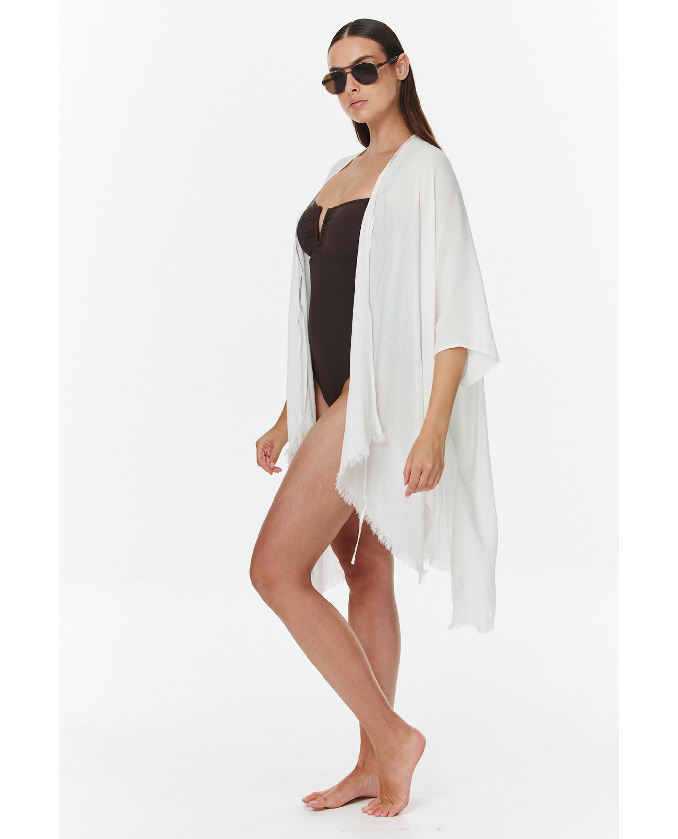 Solena Open Tie Top Cover-Up | White