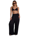 Satin Shore High Waist Beach Pant Cover-Up
