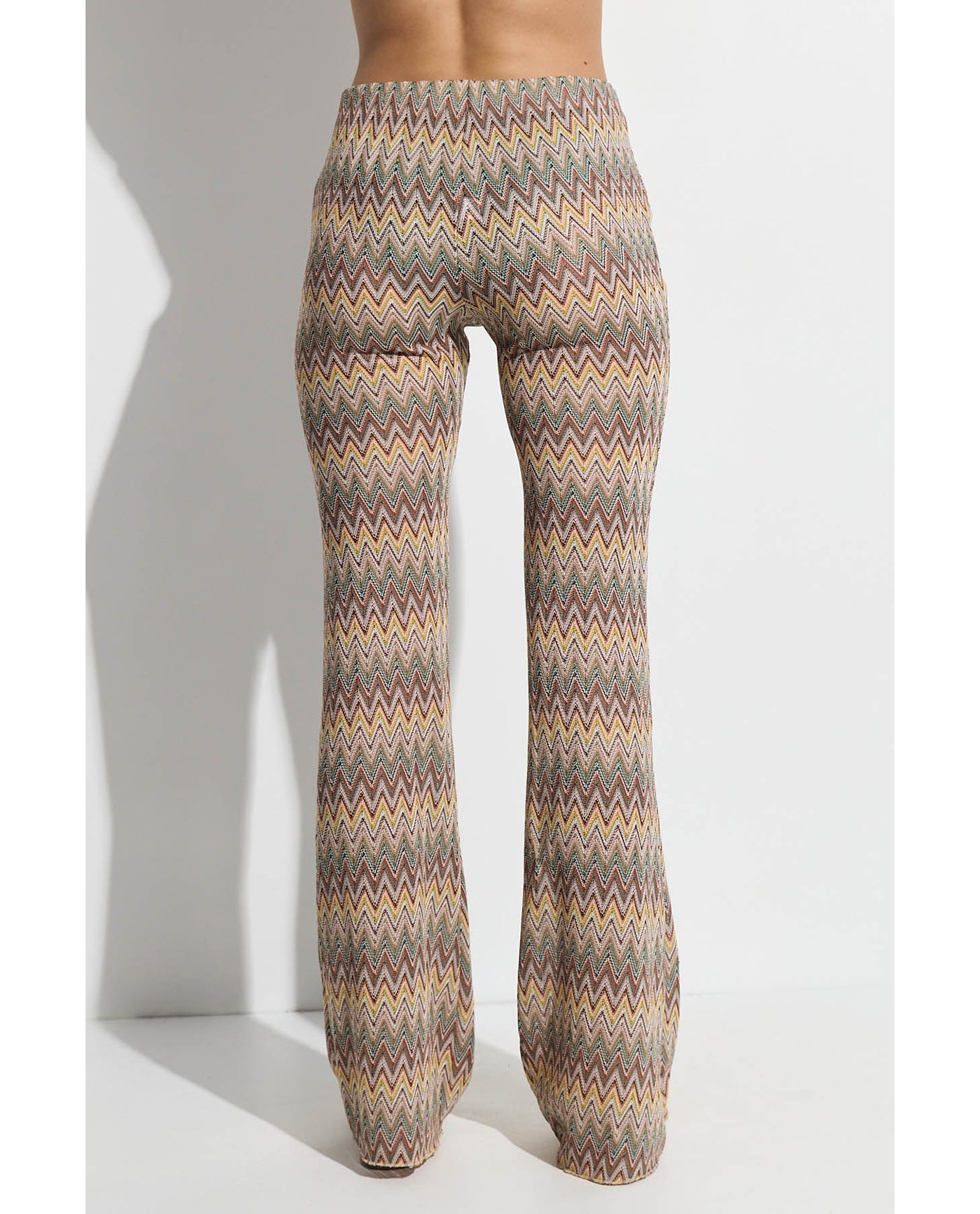Desert Mirage High Waist Flare Beach Pants | Desert-green