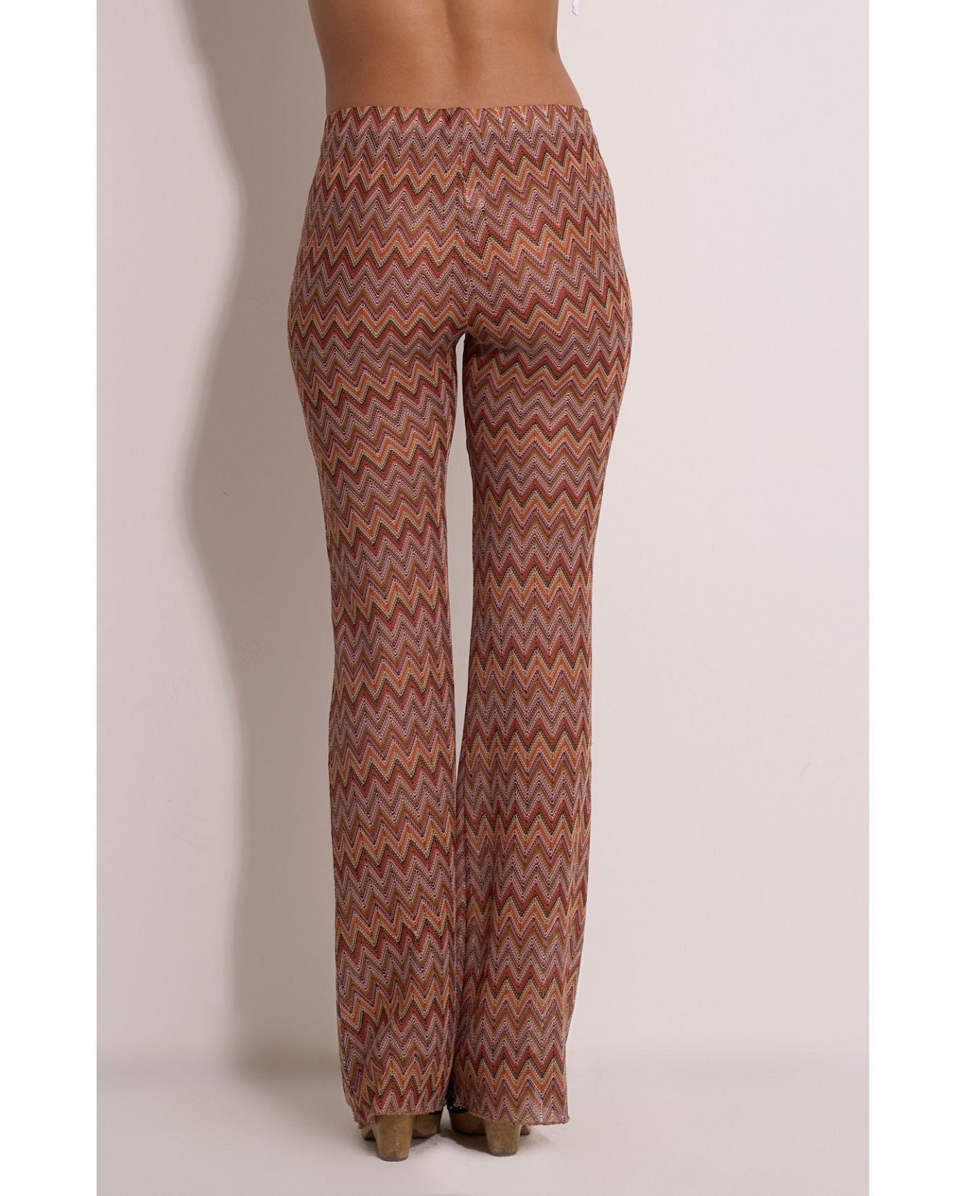Desert Mirage High Waist Flare Beach Pants | Desert-Brown