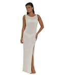 Renne Crochet Off the Shoulder Dress Cover-Up-Off-white
