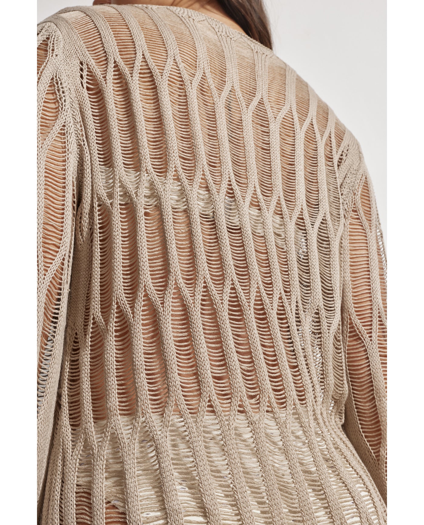 Estelle Crochet Beach Dress Cover-Up-Mocha