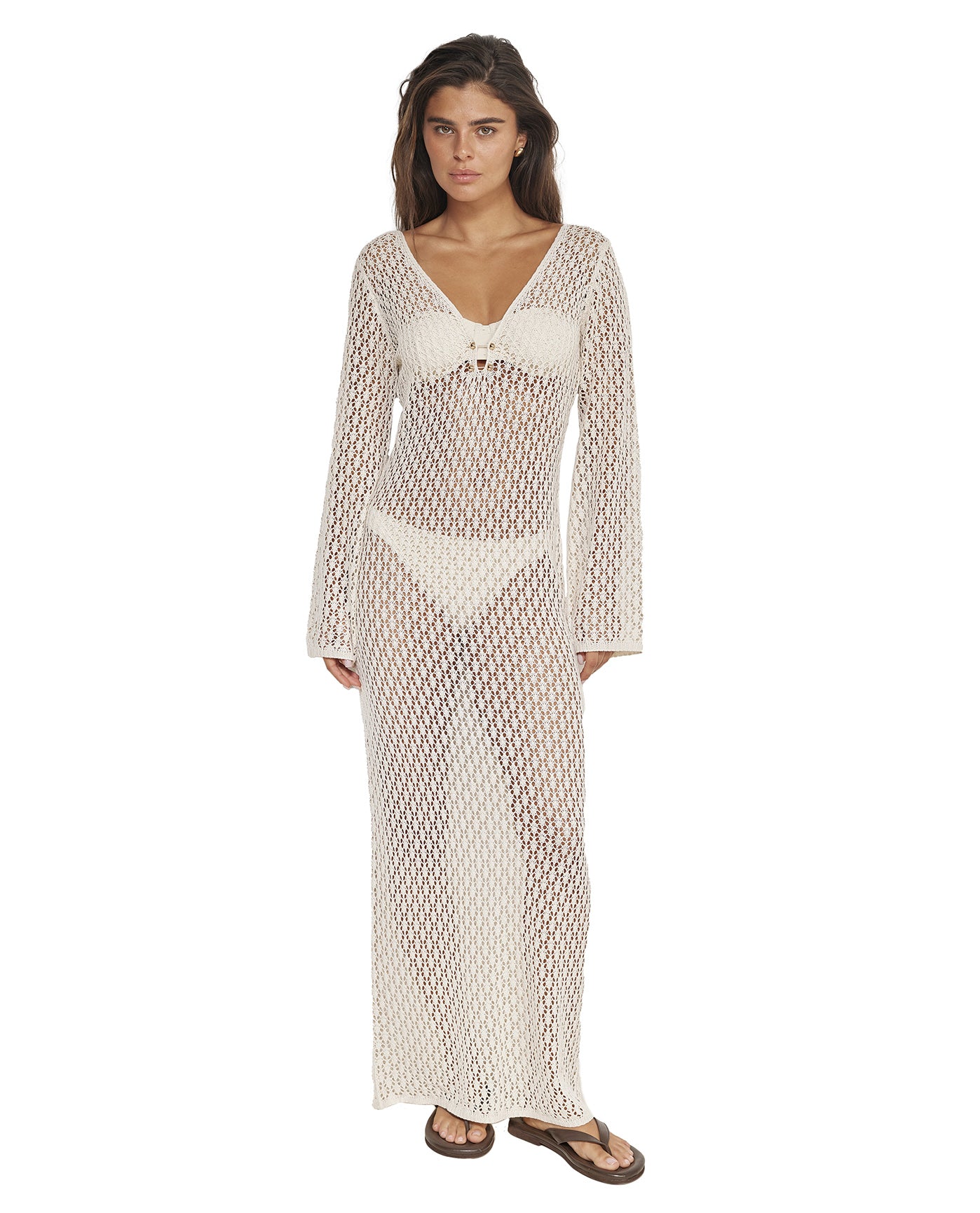 Element Maxi Dress Cover-Up-Cream