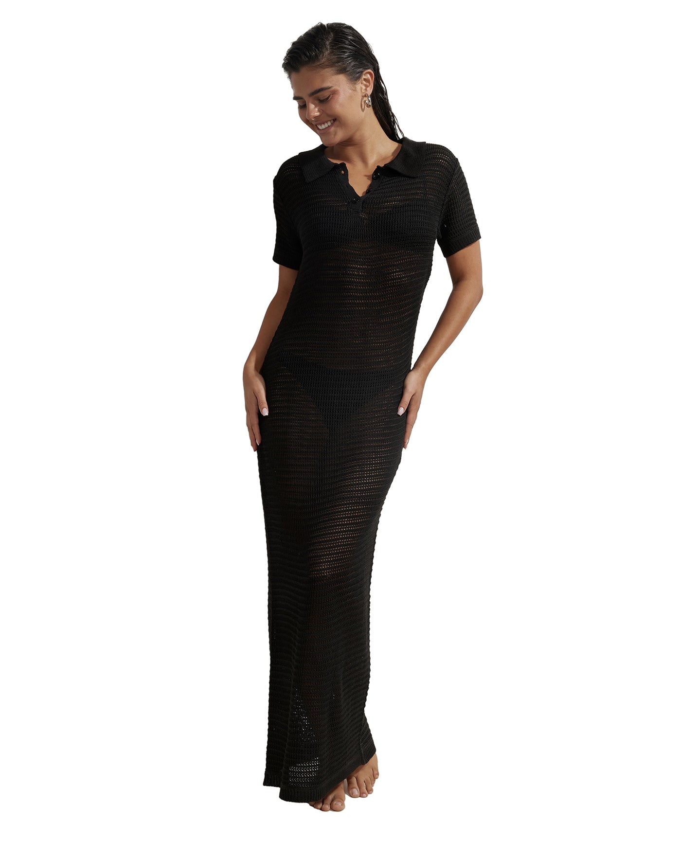 Davi Maxi Dress Cover-Up-Black