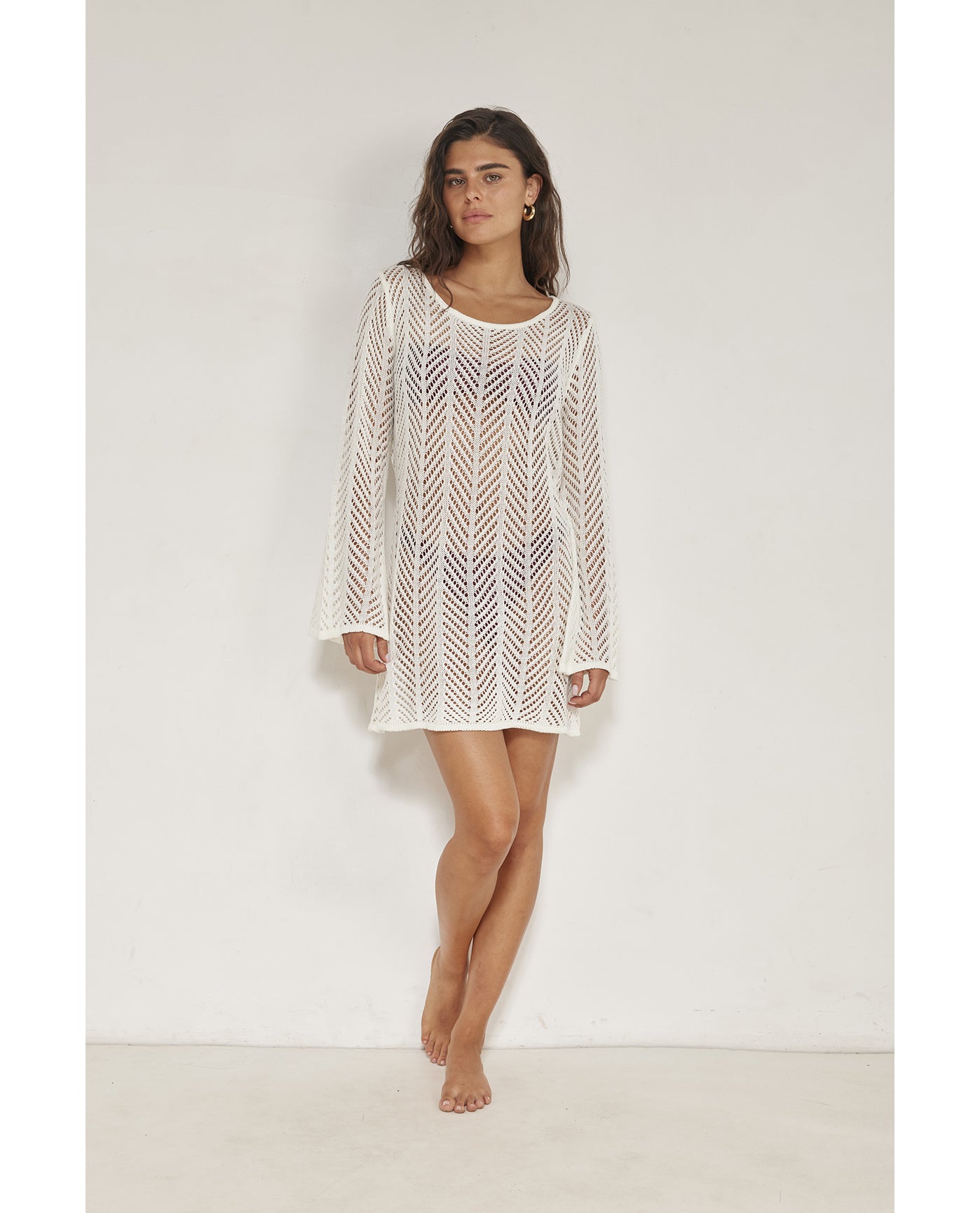 Vivi Mini Dress Cover-Up-white