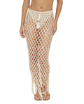 Net Crochet Skirt Cover-Up-Beige