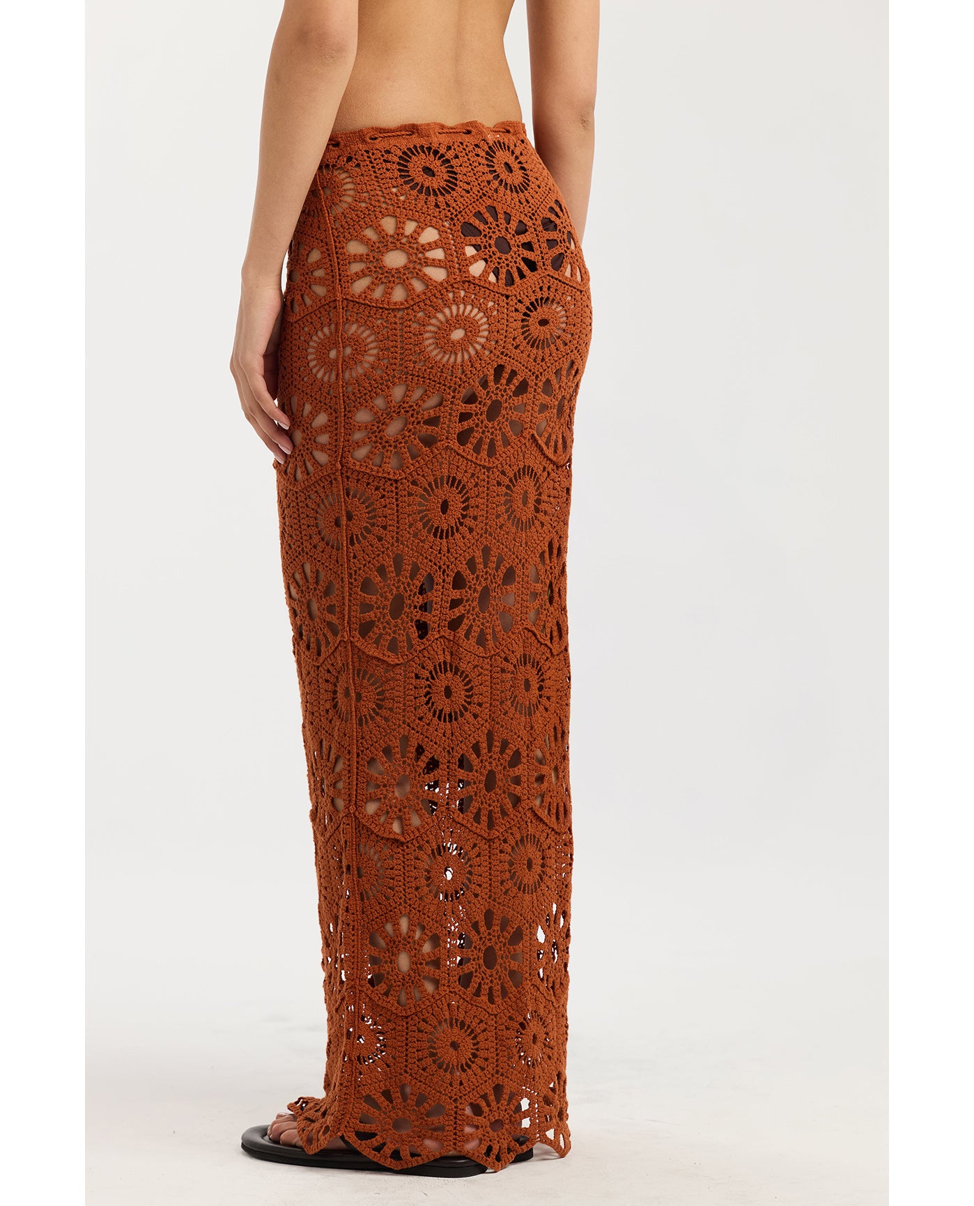 Charlie Lace Maxi Skirt Cover-Up-Terracota