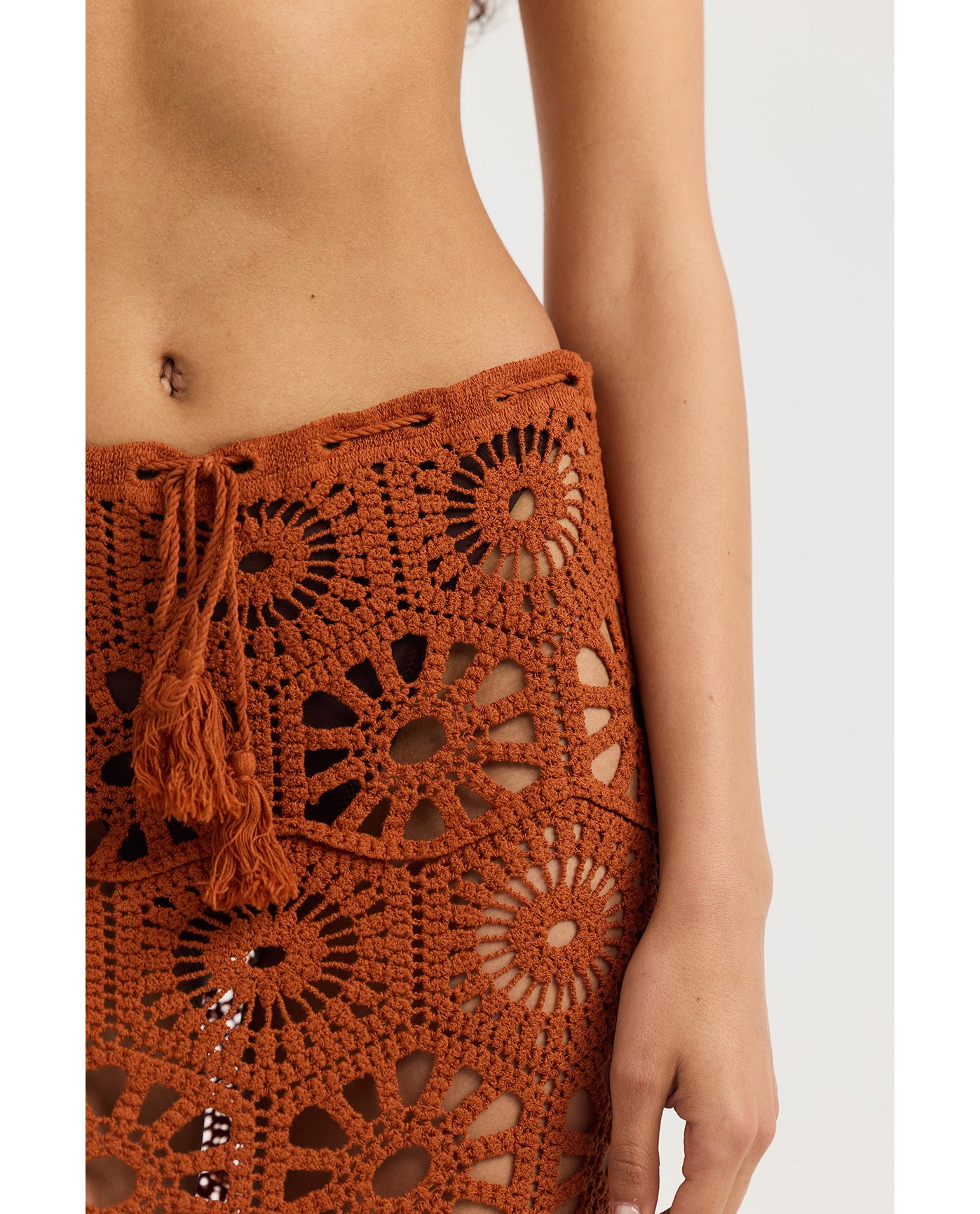 Charlie Lace Maxi Skirt Cover-Up-Terracota