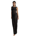 Miss Crochet Maxi Dress Cover-Up-Black